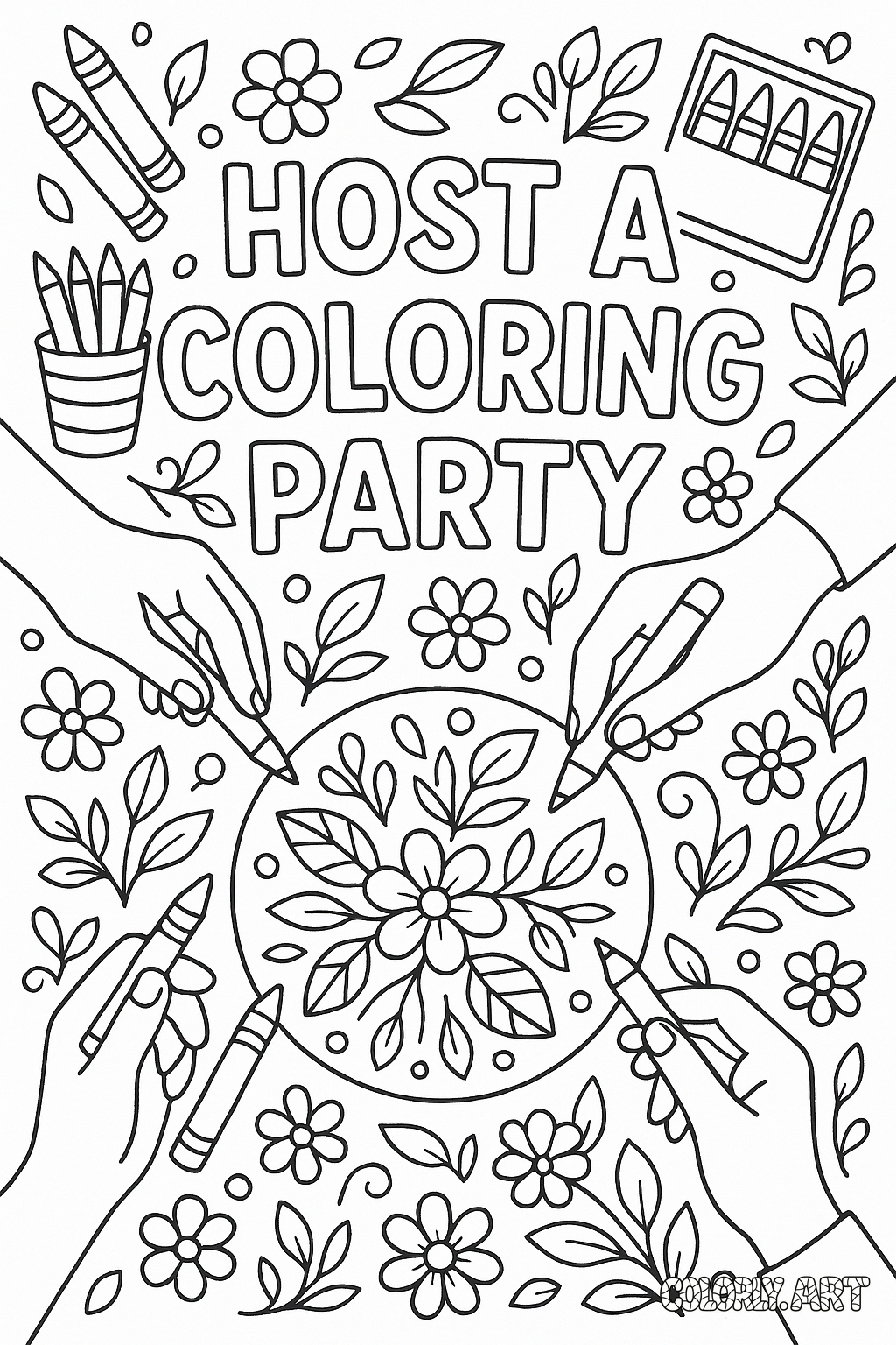 Image for 🎨 How to Host a Coloring Party!!! 
